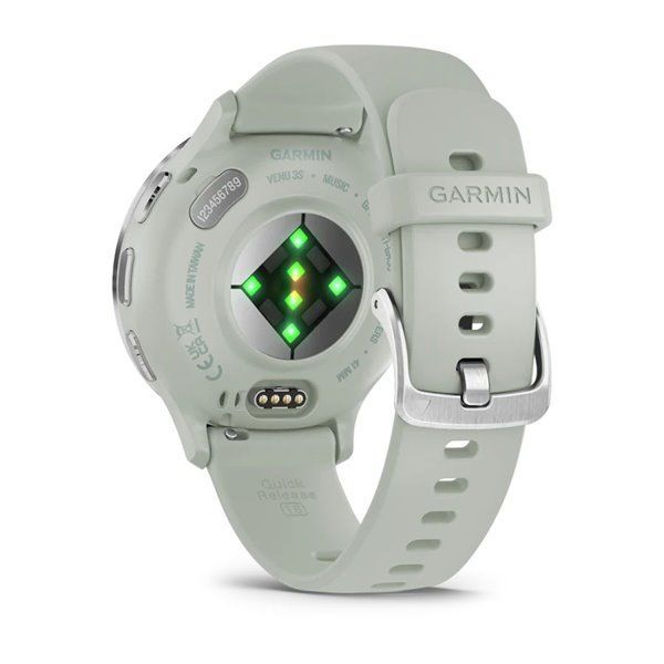 Спортивные часы Garmin Venu 3S Sage Gray Passivated силиконовым ремешком 010-02785-01