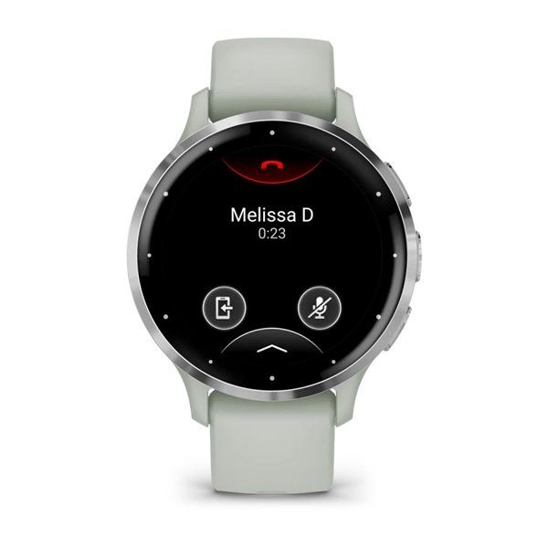 Спортивные часы Garmin Venu 3S Sage Gray Passivated силиконовым ремешком 010-02785-01