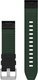 Ремешок гибридный кожано-каучуковый Garmin MARQ GEN2 QuickFit 22 мм Black/Green 010-13225-09