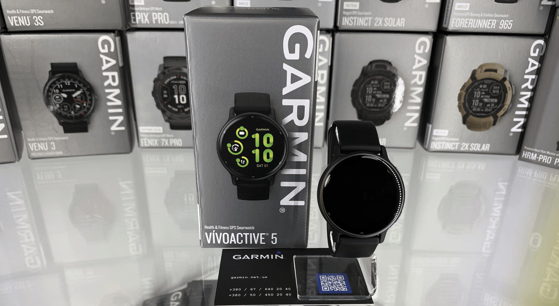 Фитнес часы Garmin Vivoactive 5 Black Slate силиконовым ремешком  010-02862-10 - garmin.net.ua