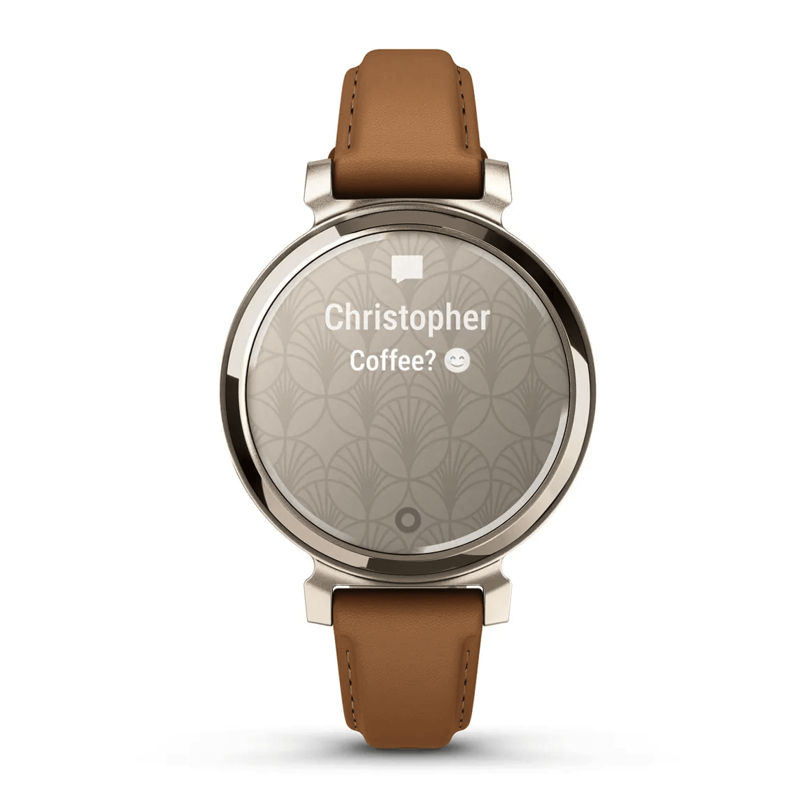 Фитнес часы Garmin Lily 2 Classic Cream Gold with Tan з кожаным ремешком 010-02839-02