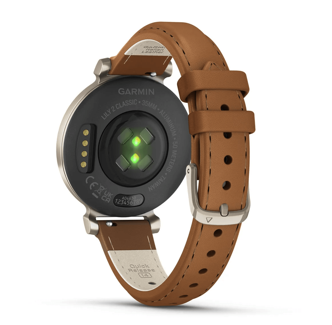 Фитнес часы Garmin Lily 2 Classic Cream Gold with Tan з кожаным ремешком 010-02839-02