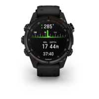 Спортивные часы Garmin Descent Mk3i (43мм) Carbon Gray DLC Titanium c черным силиконовым ремешком 010-02753-11