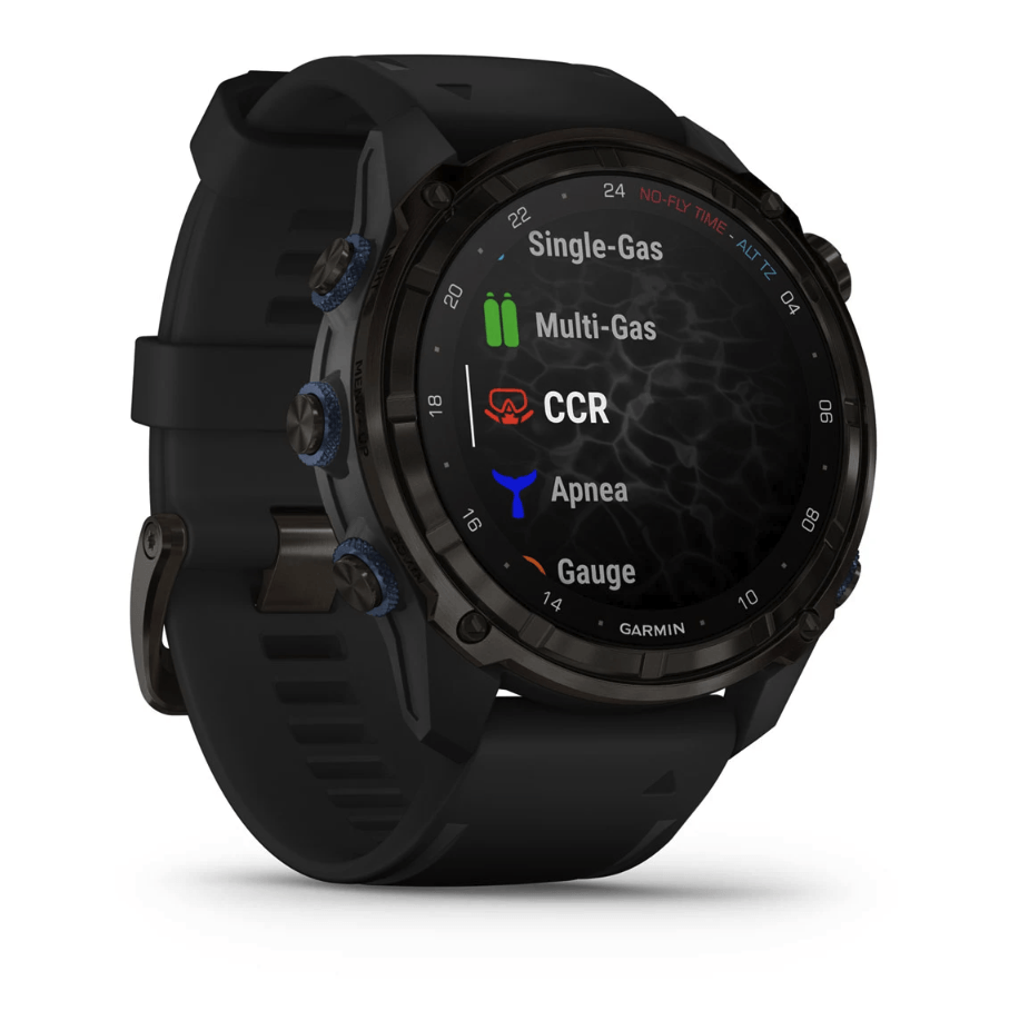 Спортивные часы Garmin Descent Mk3i (51мм) Carbon Gray DLC Titanium c черным силиконовым ремешком 010-02752-11