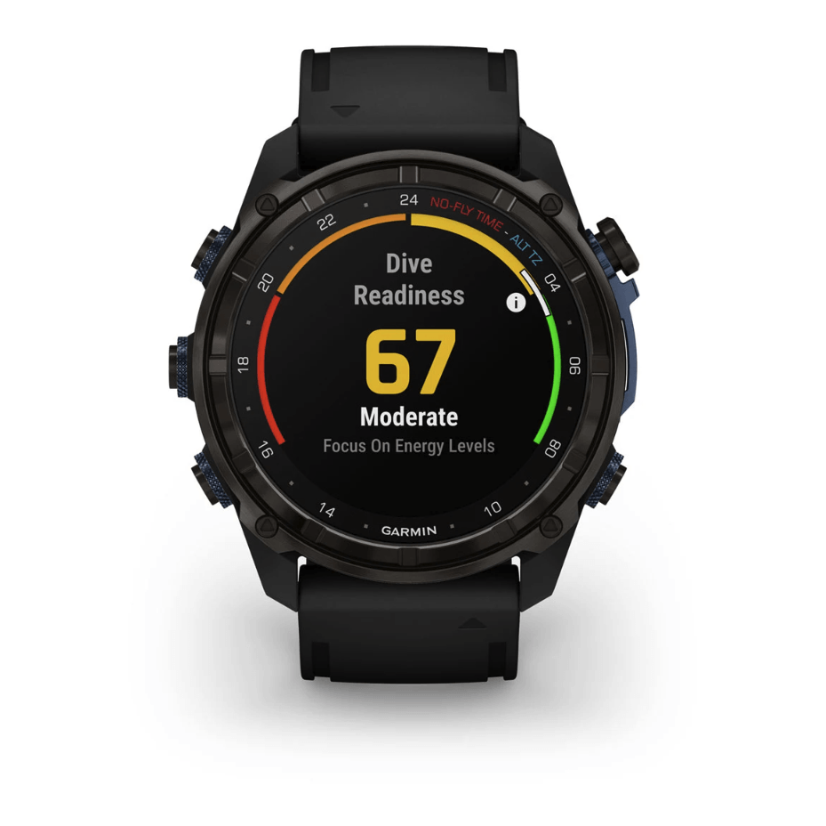 Спортивные часы Garmin Descent Mk3i (51мм) Carbon Gray DLC Titanium c черным силиконовым ремешком 010-02752-11