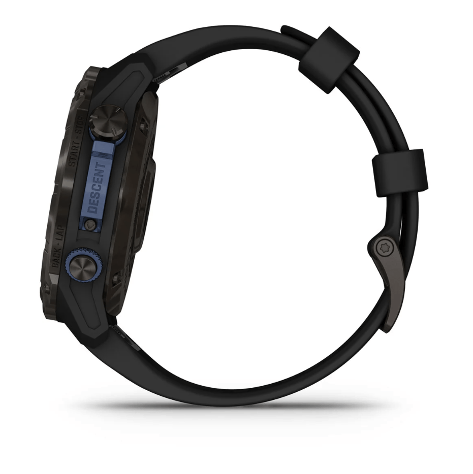 Спортивные часы Garmin Descent Mk3i (51мм) Carbon Gray DLC Titanium c черным силиконовым ремешком 010-02752-11