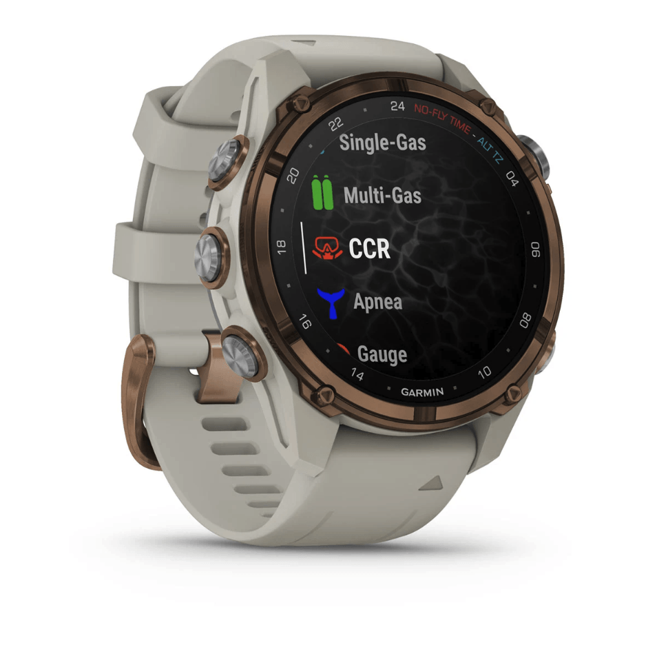 Спортивные часы Garmin Descent Mk3i (43мм) Bronze PVD Titanium with French Gray с силиконовым ремешком 010-02753-14