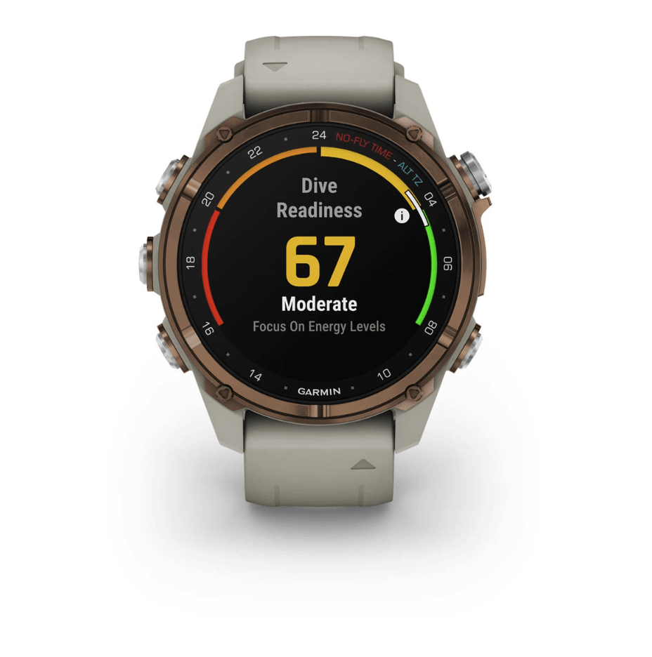 Спортивные часы Garmin Descent Mk3i (43мм) Bronze PVD Titanium with French Gray с силиконовым ремешком 010-02753-14