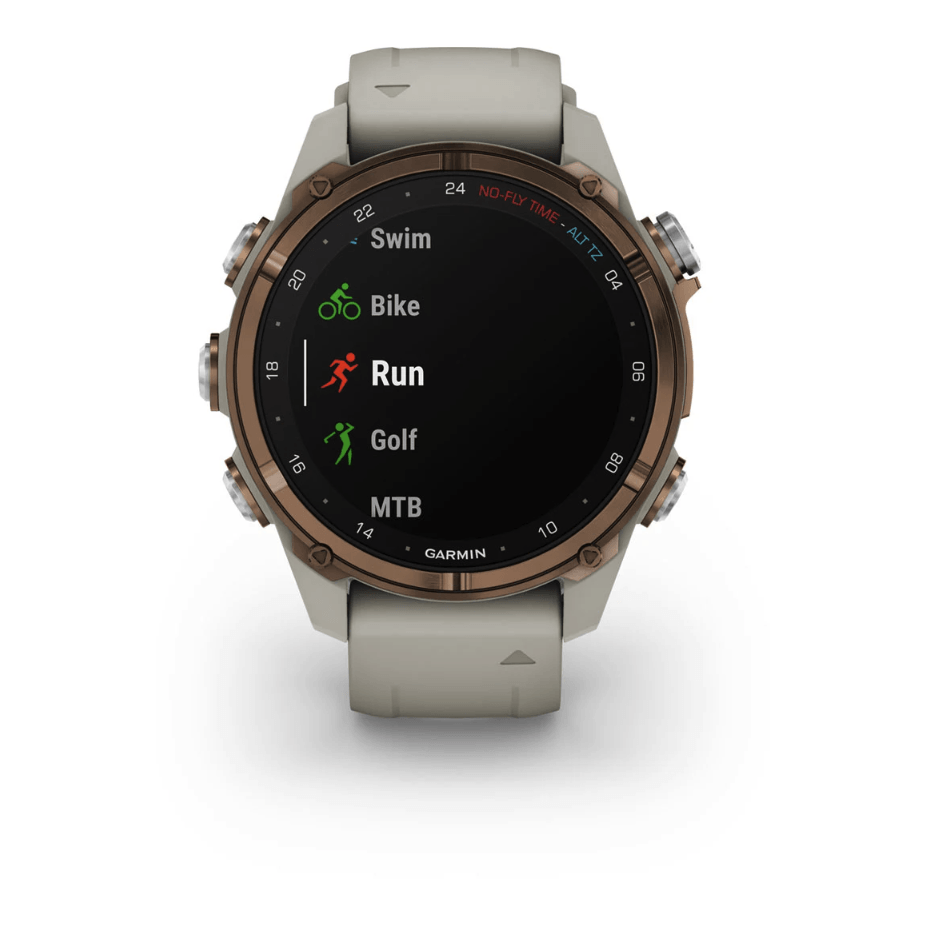 Спортивные часы Garmin Descent Mk3i (43мм) Bronze PVD Titanium with French Gray с силиконовым ремешком 010-02753-14