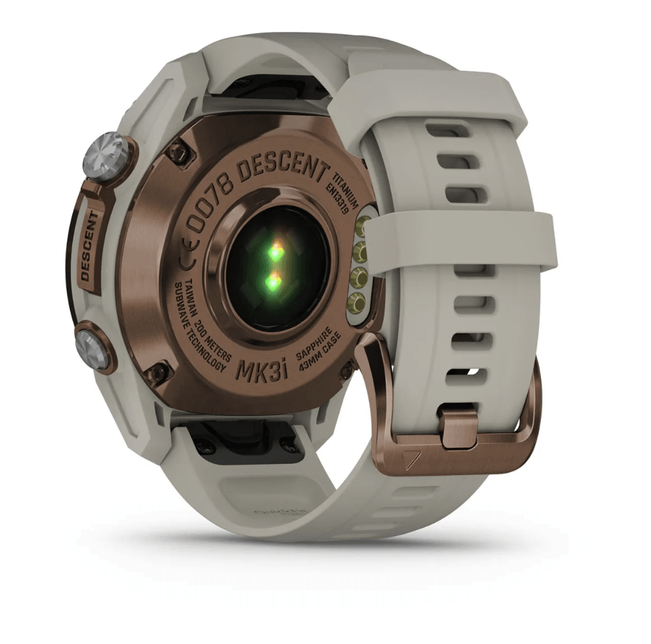 Спортивные часы Garmin Descent Mk3i (43мм) Bronze PVD Titanium with French Gray с силиконовым ремешком 010-02753-14