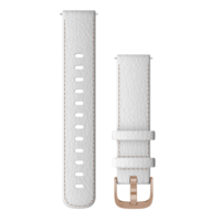 Ремешок кожаный Garmin Quick Release 18 мм White Leather with Rose Gold 010-12932-0L