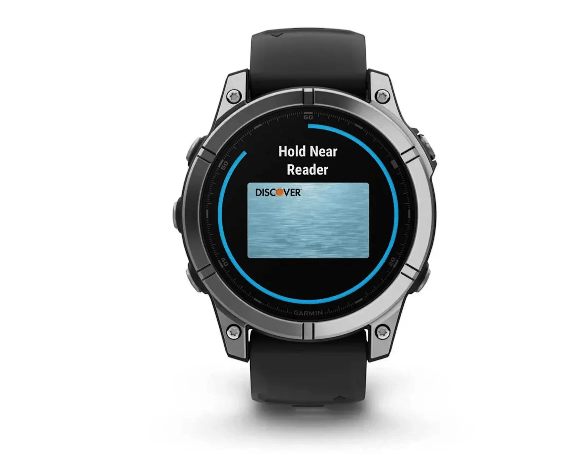 Спортивные часы Garmin Fenix E Amoled 47мм Stainless Steel черным силиконовым ремешком 010-03025-00