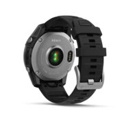 Спортивные часы Garmin Fenix E Amoled 47мм Stainless Steel черным силиконовым ремешком 010-03025-00