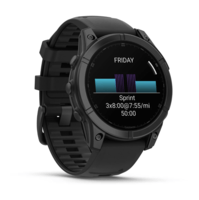 Спортивные часы Garmin Fenix E Amoled 47мм Slate Gray Steel с черным силиконовым ремешком 010-03025-01