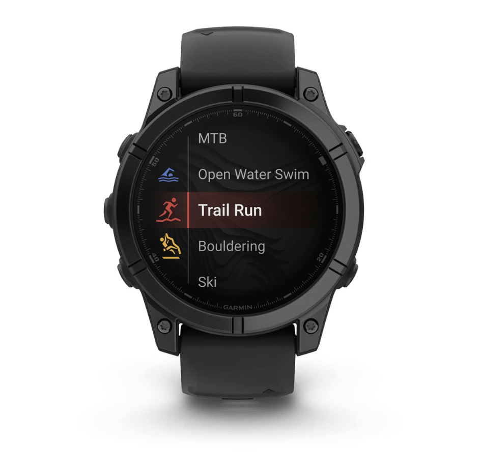 Спортивные часы Garmin Fenix E Amoled 47мм Slate Gray Steel с черным силиконовым ремешком 010-03025-01