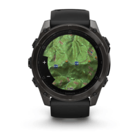 Спортивные часы Garmin Fenix 8 Amoled 51мм Sapphire Titanium Carbon Gray с серым силиконовым ремешком 010-02905-21