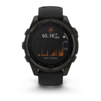 Спортивные часы Garmin Fenix 8 Solar 47мм Sapphire Carbon Gray DLC Titanium с черным силиконовым ремешком 010-02906-11