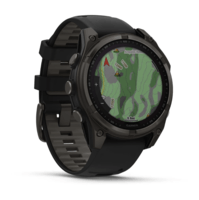 Спортивные часы Garmin Fenix 8 Solar 47мм Sapphire Carbon Gray DLC Titanium с черным силиконовым ремешком 010-02906-11