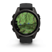 Спортивний годинник Garmin Fenix 8 Amoled 43мм Sapphire Carbon Gray DLC Titanium с черным силиконовым ремешком 010-02903-21