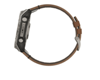 Спортивные часы Garmin Fenix 8 Amoled 51мм Sapphire Carbon Grey с коричневым кожаным ремешком 010-02905-40