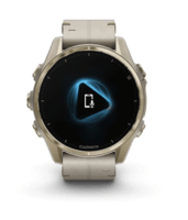 Спортивний годинник Garmin Fenix 8 Amoled 43мм Sapphire Soft Gold с песчаным кожаным ремешком 010-02903-40