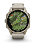 Спортивний годинник Garmin Fenix 8 Amoled 43мм Sapphire Soft Gold с песчаным кожаным ремешком 010-02903-40