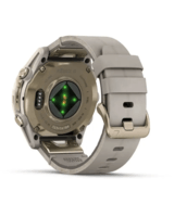 Спортивний годинник Garmin Fenix 8 Amoled 43мм Sapphire Soft Gold с песчаным кожаным ремешком 010-02903-40