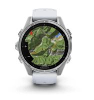 Спортивний годинник Garmin Fenix 8 Amoled 43мм Silver c белым силиконовым ремешком 010-02903-00