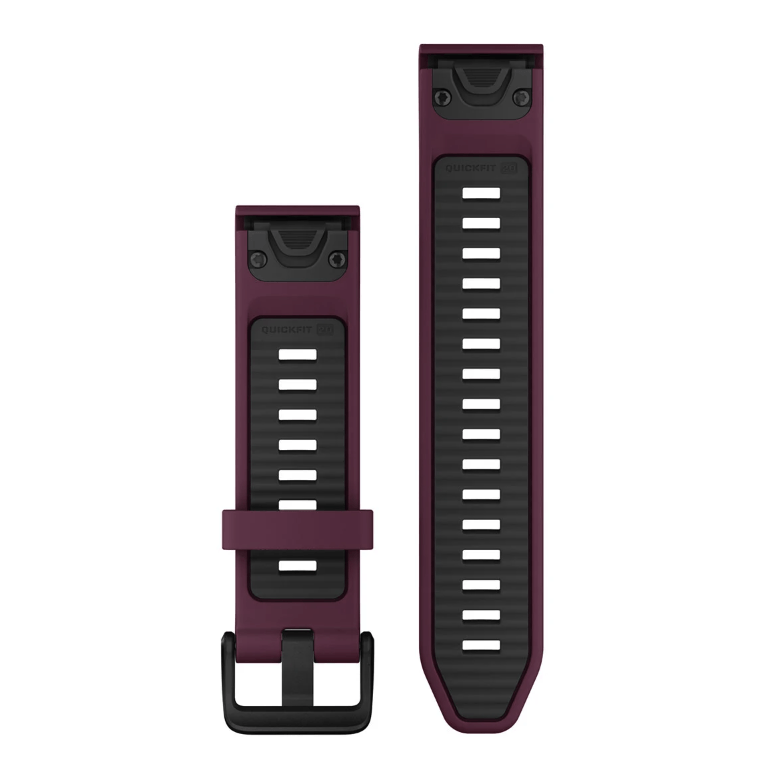 Ремешок Garmin fenix 8 QuickFit 20 мм Merlot/Graphite силиконовый 010-13391-04
