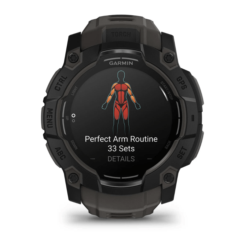 Часы-навигатор Garmin Instinct 3 Amoled 50мм Black with Charcoal 010-03020-00