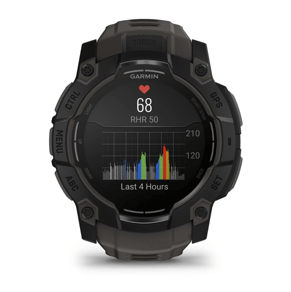 Часы-навигатор Garmin Instinct 3 Amoled 50мм Black with Charcoal 010-03020-00