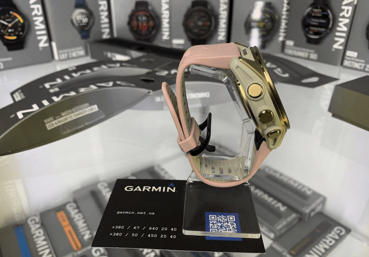 Ремешок Garmin fenix 8 QuickFit 20 мм Dust Rose/Fog Gray силиконовый 010-13391-05