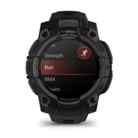 Часы-навигатор Garmin Instinct 3 Amoled 45мм Black с черным силиконовым ремешком 010-02936-00