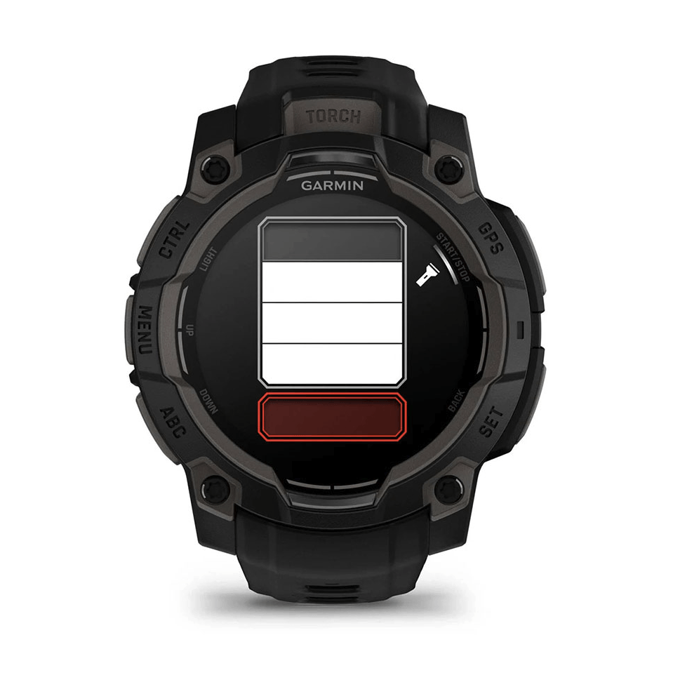 Часы-навигатор Garmin Instinct 3 Amoled 45мм Black с черным силиконовым ремешком 010-02936-00