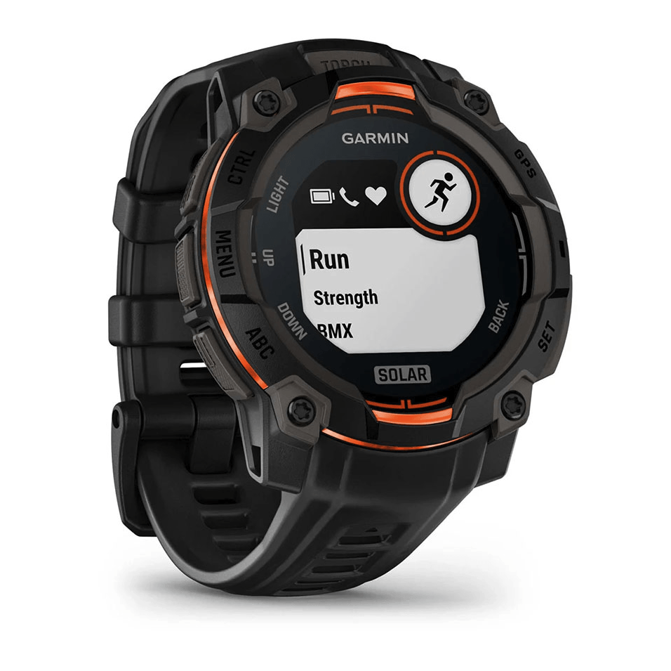 Часы-навигатор Garmin Instinct 3 Solar 45мм Black с черным силиконовым ремешком 010-02934-00