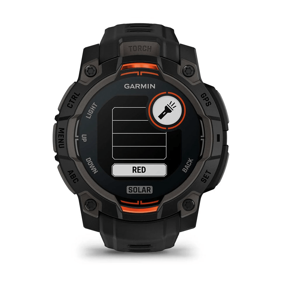 Часы-навигатор Garmin Instinct 3 Solar 45мм Black с черным силиконовым ремешком 010-02934-00