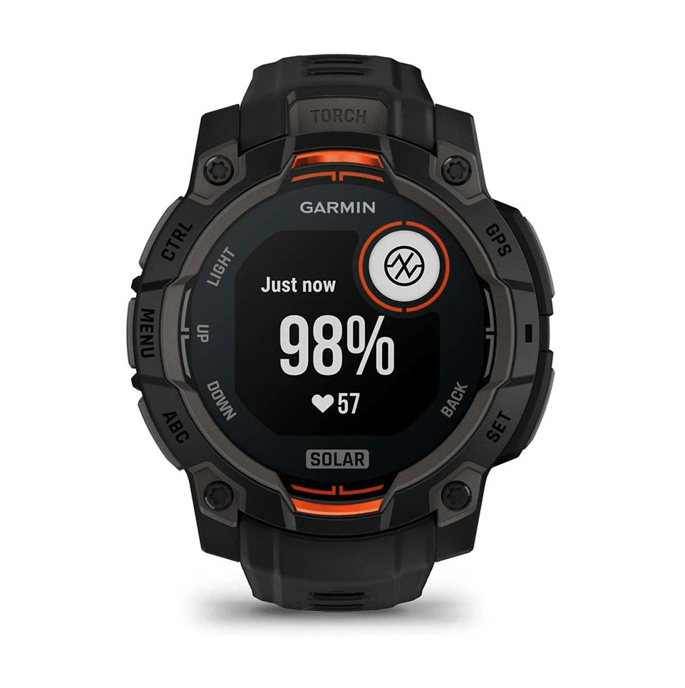 Часы-навигатор Garmin Instinct 3 Solar 45мм Black с черным силиконовым ремешком 010-02934-00