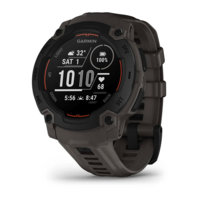 Часы-навигатор Garmin Instinct E Black 45мм с коричневим силиконовым ремешком 010-02933-00