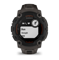 Часы-навигатор Garmin Instinct E Black 45мм с коричневим силиконовым ремешком 010-02933-00