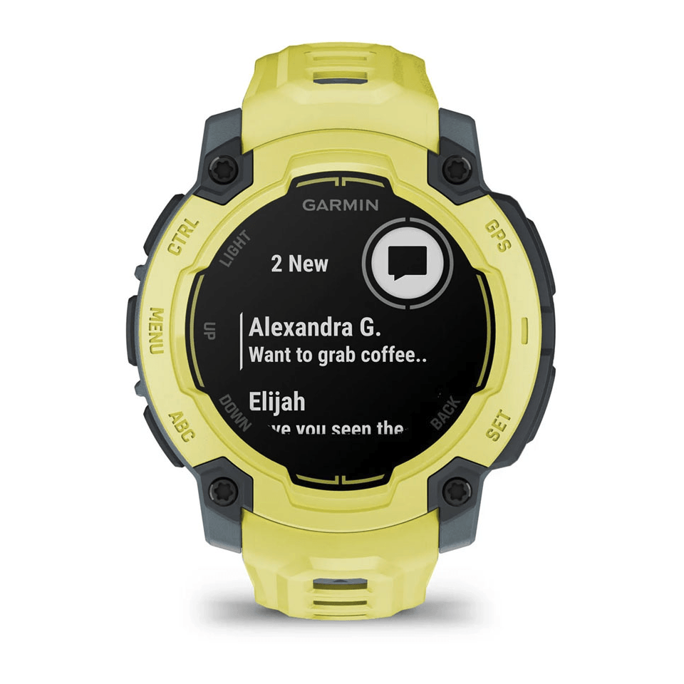 Часы-навигатор Garmin Instinct E Electric Lime 45мм с желтым силиконовым ремешком 010-02933-01