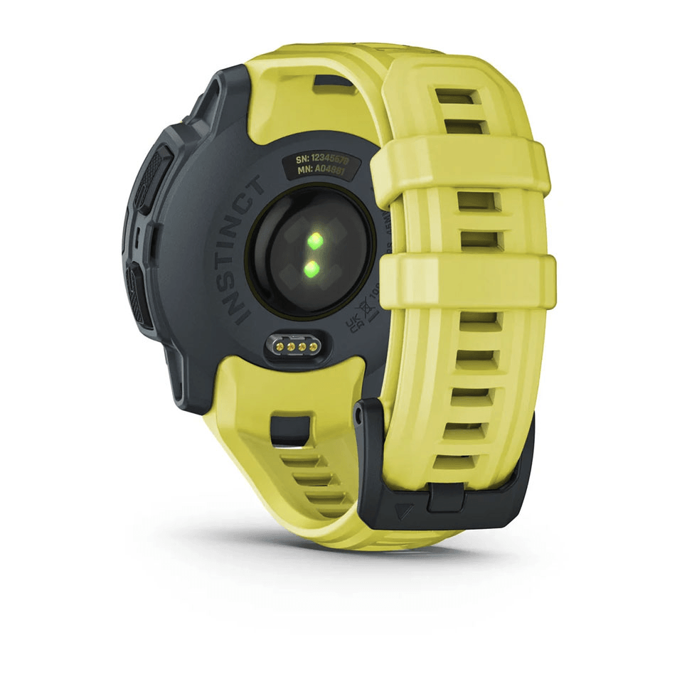 Часы-навигатор Garmin Instinct E Electric Lime 45мм с желтым силиконовым ремешком 010-02933-01