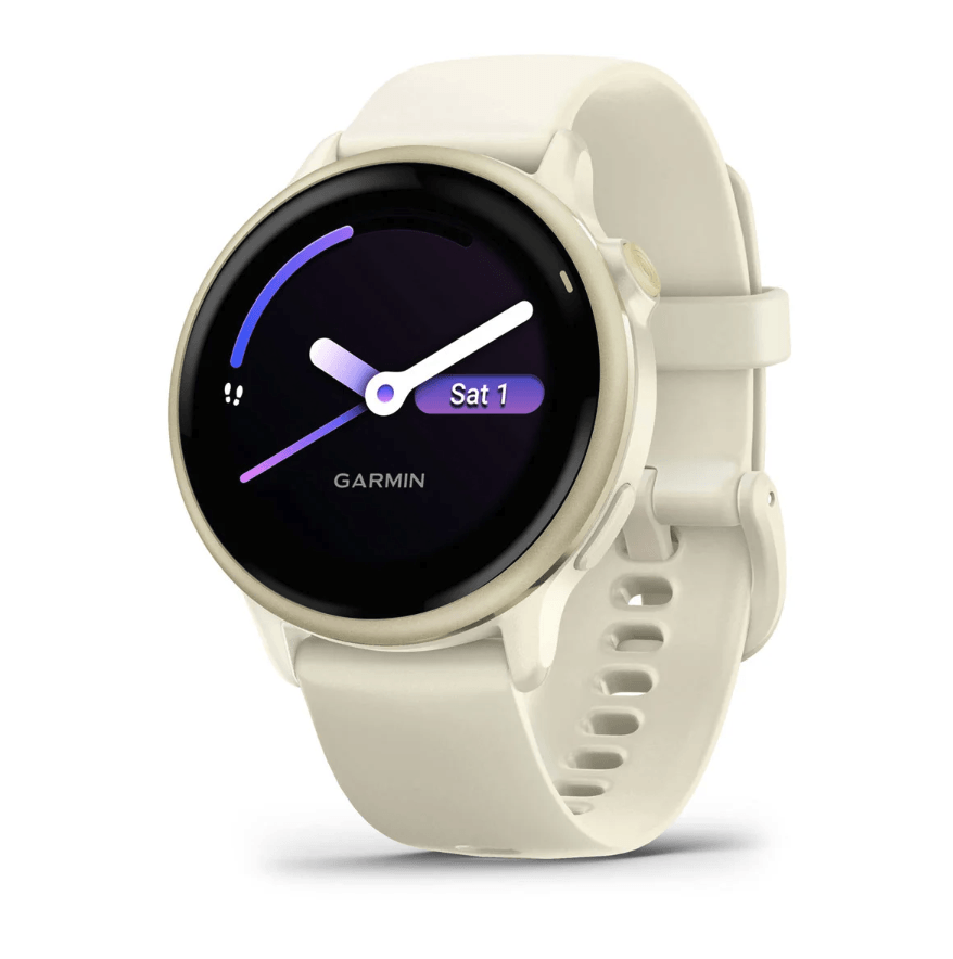 Фитнес часы Garmin Vivoactive 6 Lunar Gold c силиконовым ремешком 010-02985-01