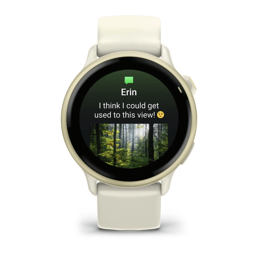 Фитнес часы Garmin Vivoactive 6 Lunar Gold c силиконовым ремешком 010-02985-01