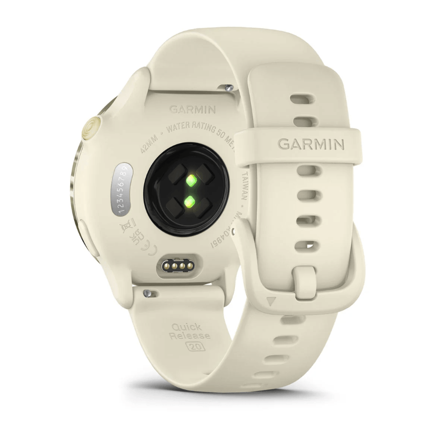 Фитнес часы Garmin Vivoactive 6 Lunar Gold c силиконовым ремешком 010-02985-01