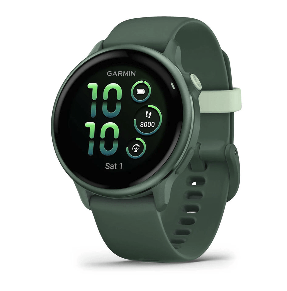 Фитнес часы Garmin Vivoactive 6 Metallic Jasper Green c силиконовым ремешком 010-02985-02
