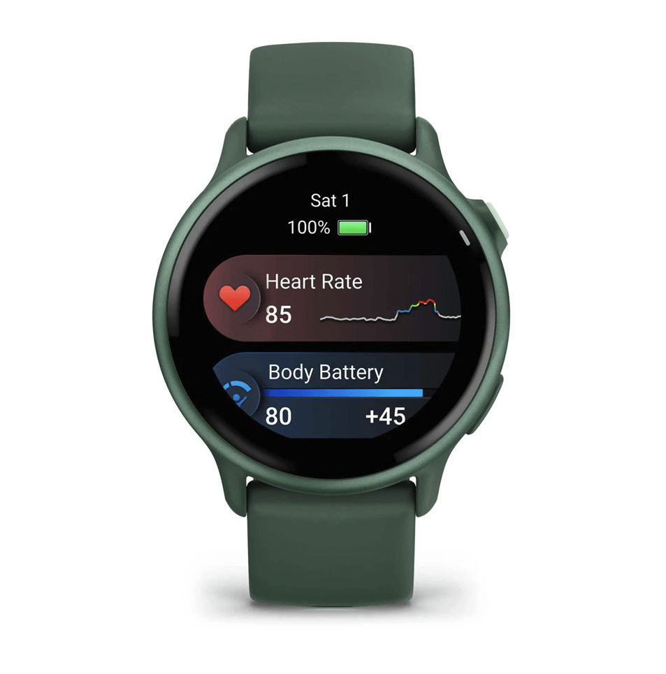 Фитнес часы Garmin Vivoactive 6 Metallic Jasper Green c силиконовым ремешком 010-02985-02