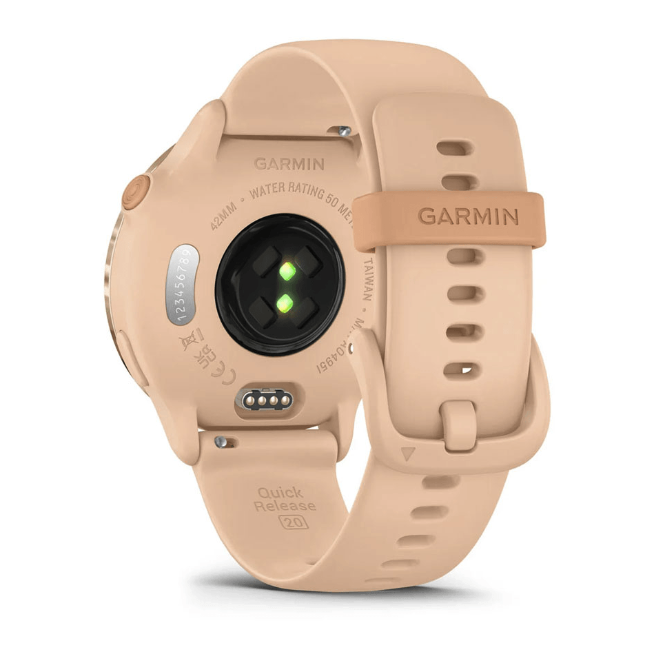 Фитнес часы Garmin Vivoactive 6 Metallic Pink Dawn c силиконовым ремешком 010-02985-03