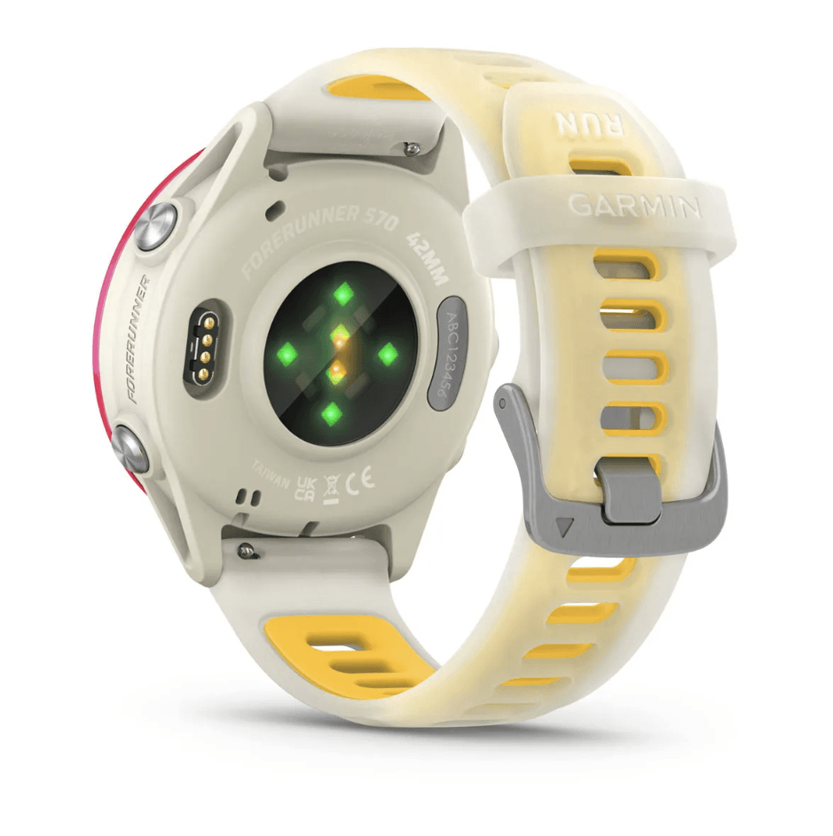 Часы Garmin Forerunner 570 Raspberry Aluminum with Translucent Bone/Mango 42 мм 010-02970-02