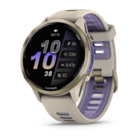 Часы Garmin Forerunner 970 Soft Gold French Grey Titanium с серым силиконовым ремешком 010-02969-12