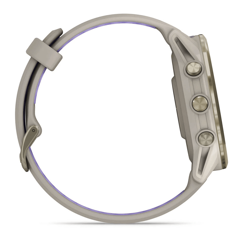 Часы Garmin Forerunner 970 Soft Gold French Grey Titanium с серым силиконовым ремешком 010-02969-12